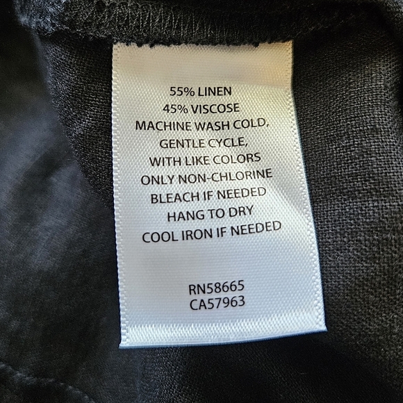 Treasure & Bond Women Black Linen Blend Side Tie Mini Skirt Sz M Vacation - Picture 10 of 10